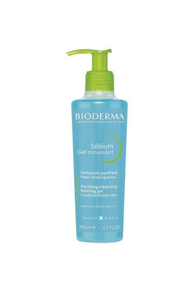 Bioderma Sebium Hypoallergenic Purifying & Cleansing Facial Cleanser Gel for ...