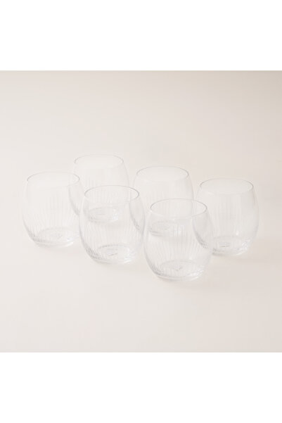 LA MESA 6 قطع من الزجاج المخطط 8.5 × 8.5 × 8 سم