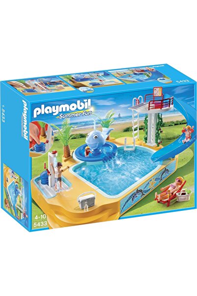 Playmobil مسبح للأطفال مع نافورة على شكل حوت