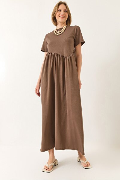 Hiccup Rochie lungă din tricot cu volane Bianco Lucci