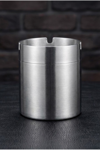 ThenTech Paslanmaz Çelik Rüzgar Geçirmez Kapaklı Küllük Dış Mekan Balkon Bahç...