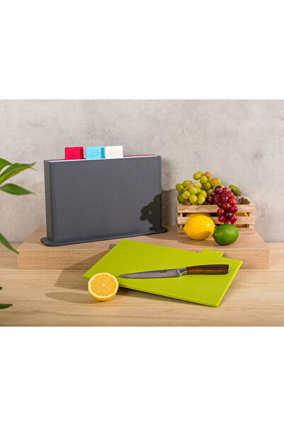 Alberto 4 pieces cutting board with grey holder 30*20 cm