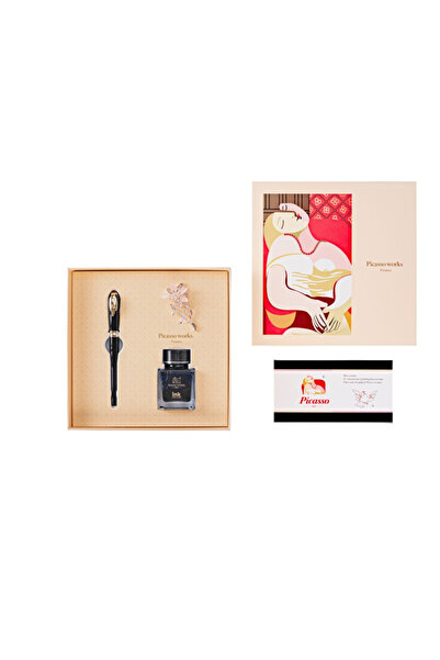 Picasso Pen and inkwell set with brooch (986N)