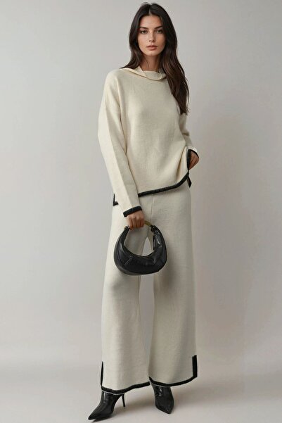 Hiccup MY FASHION Set Coordonat Din Tricot Cu Pulover Lejer Și Pantaloni Cu T...