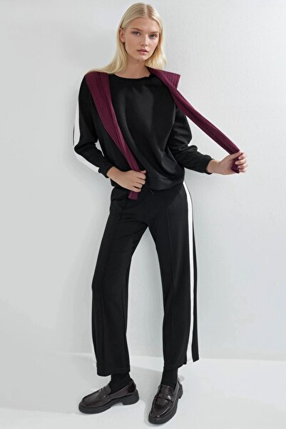 Hiccup Modal Textured Regular Fit Sweatshirt & Pants Set Berşan Collection