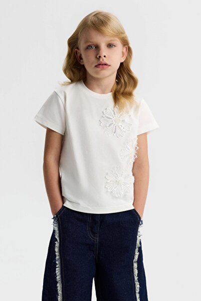 NK Girl's Marley Tshirt 4-8 Years Ecru