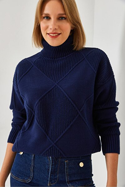 Hiccup Bianco Lucci high-neck knitted sweater