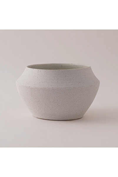 homez وعاء سيراميك مزخرف، بيج، 21 × 21 × 12 سم