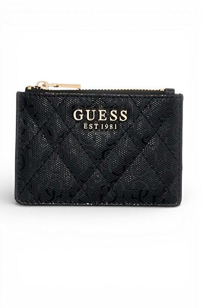 Guess حامل بطاقات نسائي أسود من Isemay SWGG9628505