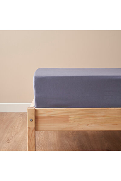 Bella Maison ملاءة سرير مفردة من الساتان القطني بنسبة 100% باللون الأزرق (100...