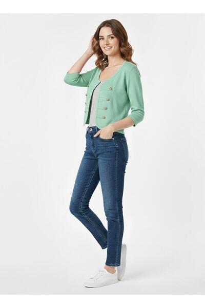 Cockatoo Χρυσά κουμπιά με λεπτομέρειες, κοντό υφασμάτινο μπουφάν & ζακέτα