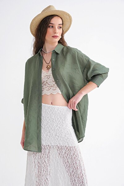Hiccup Mixray oversized button-down shirt