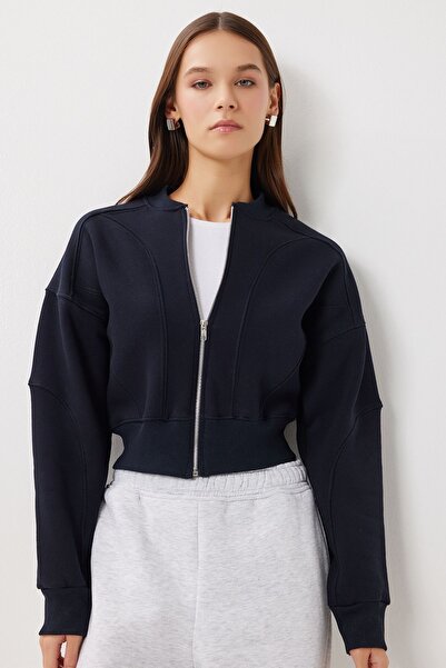 Hiccup ISTANBUL Hanorac Crop cu Fermoar și Croială Slim