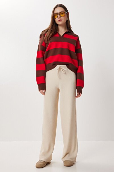 Hiccup ISTANBUL high-waisted textured wide-leg pants