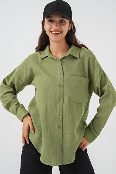 Hiccup Bdart Oversized Long Sleeve Button down Shirt
