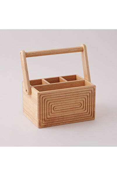 Alberto wood cutlery caddy 23.6*17.5*12.7 cm