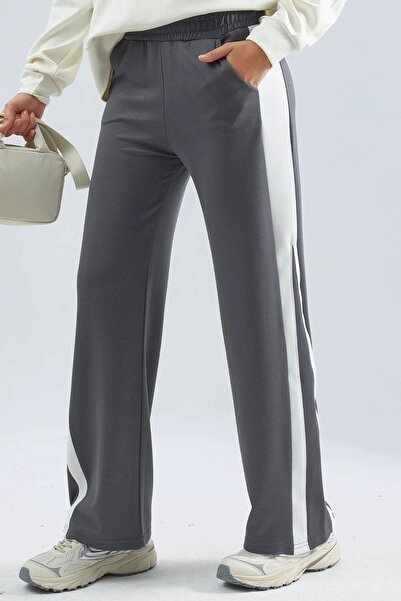 Hiccup Modal Textured Striped Detail Pants Berşan Collection