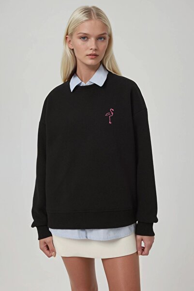 Hiccup Άνετο φούτερ με κέντημα ζώων με λαιμόκοψη με κουκούλα