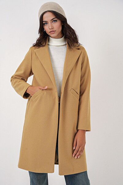 Hiccup BDART kendőgalléros halszálkás gyapjúkeverék kabát