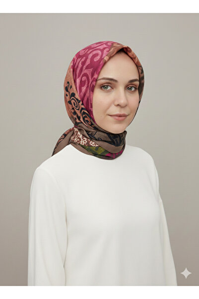 nehir eşarp وشاح مودال من الفيسكون بنمط عرقي 100x100 سم