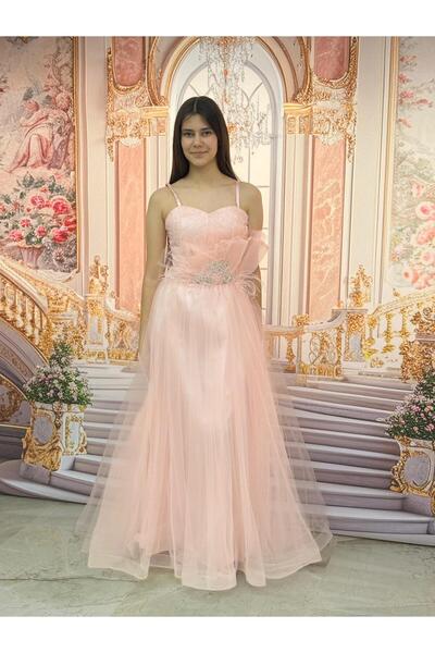 Lidya Kids OTRİŞ DETAYLI UZUN ELBİSE