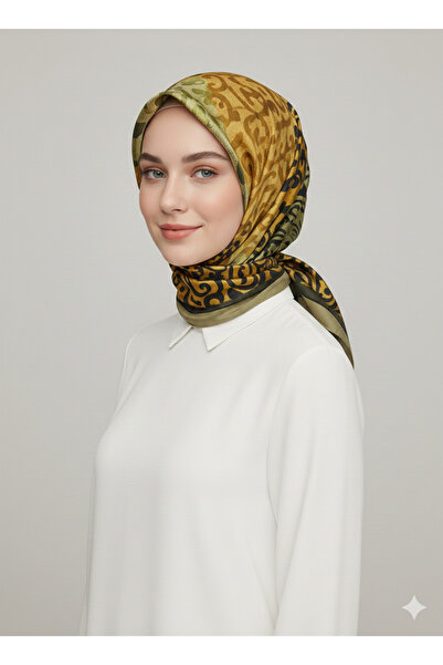 nehir eşarp وشاح مودال من الفيسكون بنمط عرقي 100x100 سم