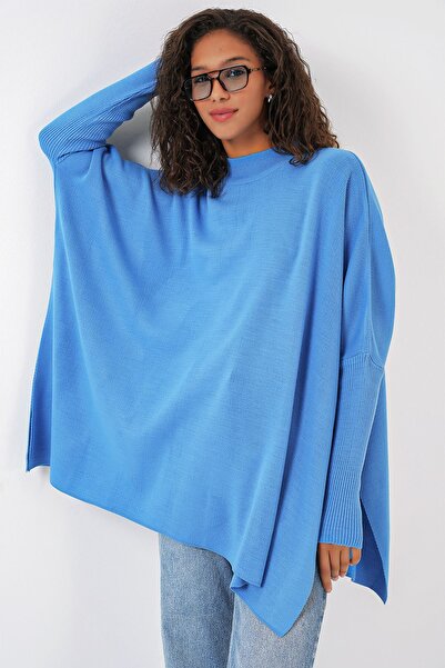 Hiccup BDART high-neck loose-fitting sweater with slits