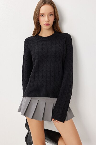 Hiccup ISTANBUL Pulover cu decolteu rotund și împletitură, mâneci lungi