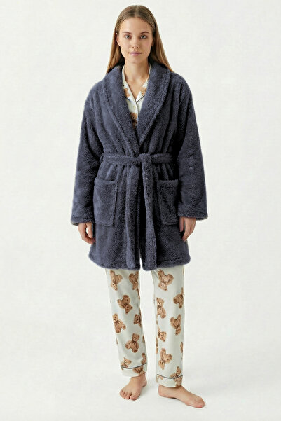Sevim Shawl Collar Wellsoft Dressing Gown & Plush Bathrobe-Soft, Fleece Unise...