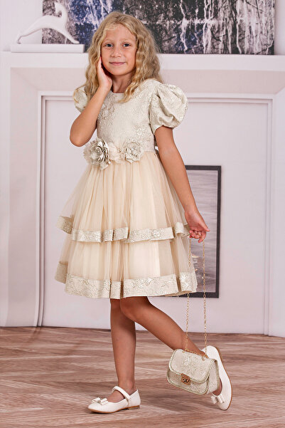 SÜSLÜ PİNK KİDS Girls' Tulle Dress with Bag