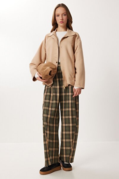 Hiccup ISTANBUL oversized gabardine jacket with zip closure