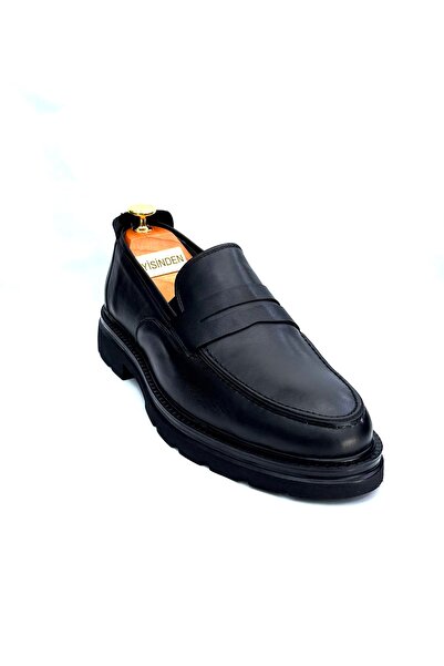 İYİSİNDEN SHOES حذاء رجالي من الجلد الطبيعي - بدون أربطة، نعل بولي، أنيق ومريح