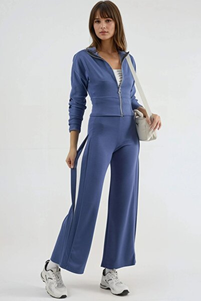 Hiccup Модальний тканинний комплект з високою талією, широкими штанинами, ком...