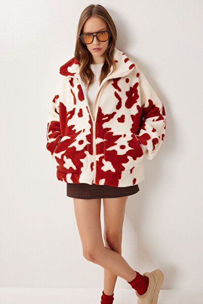 Hiccup ISTANBUL oversized puffer jacket with pattern and zip collar