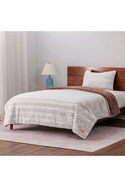 Orange Bed & Bath Winter Full Comforter | 2-Piece Single Winter Faux Fur Duve...