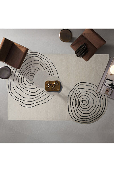 Cottage hand tufted wool rug 160*230cm,