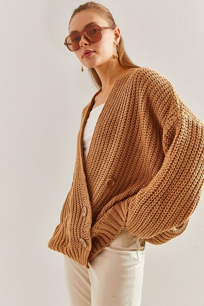 Hiccup Knitted sweater with buttons and two rows of buttons LUCCI