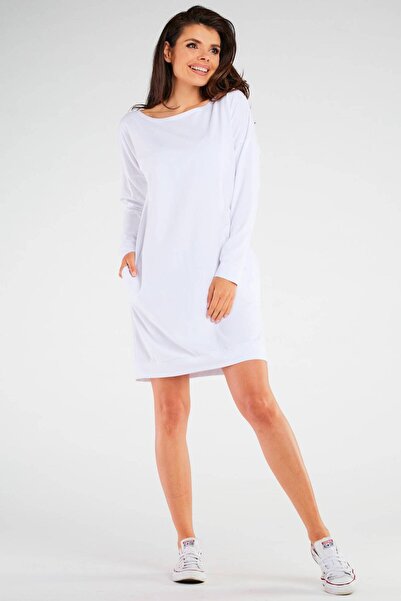 Awama Sukienka M257 - White - S/M