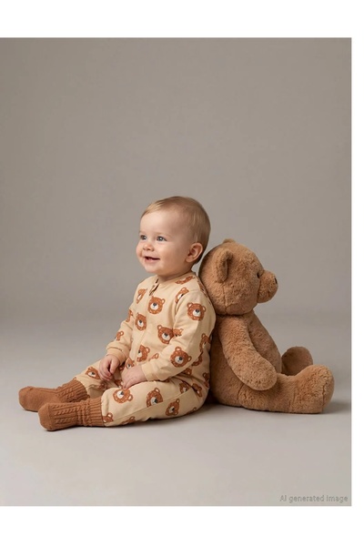 LC Waikiki Lcw Baby Beige 2.5 Tog Printed Baby Boy Sleeping Bag