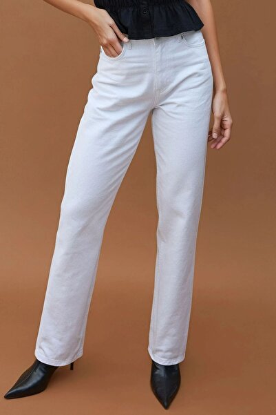 Hiccup Blugi Mom cu talie înaltă și croială dreaptă