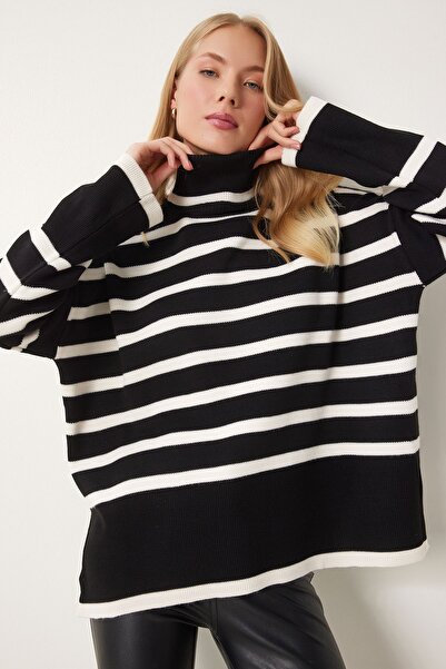Hiccup ISTANBUL Oversized striped sweater with high collar