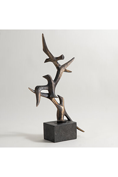 homez resin bird abstract sculpture, bronze 35*16*62cm