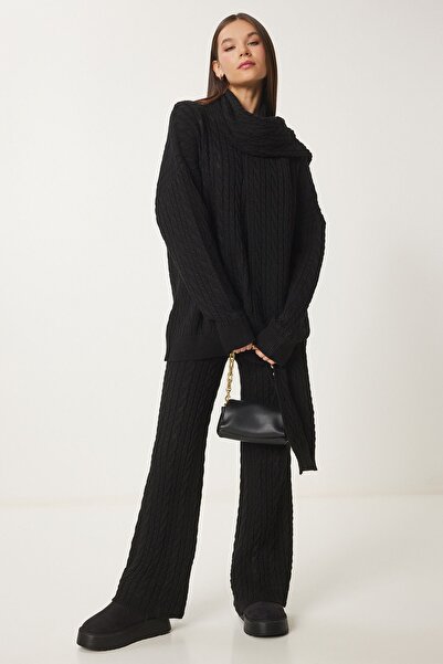 Hiccup ISTANBUL Knitted two-piece set with braid and scarf