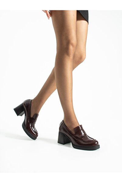 ALEMDAR AYAKKABI Bi̇lly Burgundy Rustic Women's Loafer