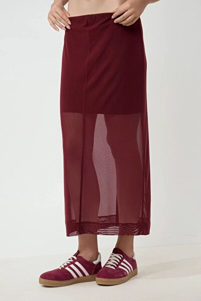 Hiccup تنورة ميدي من التول عالية الخصر من مجموعة Pika