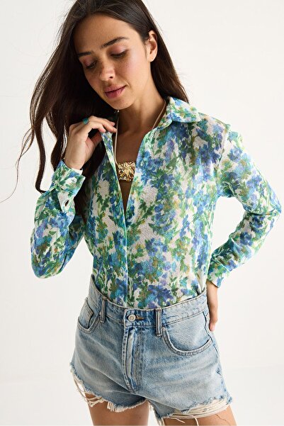 Hiccup Bianco Lucci digital Printed summer knitted shirt