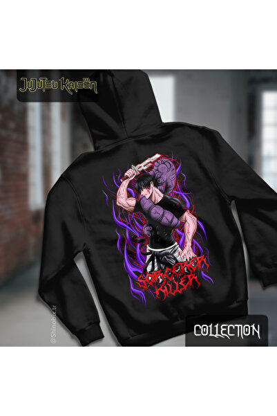 SHINOBIX هودي بطباعة شخصية توجي فوشيغورو من أنمي جوجوتسو كايسن قصة فضفاضة