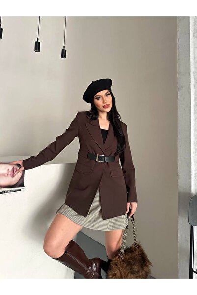 Ekim Store Belted Waist Blazer Jacket