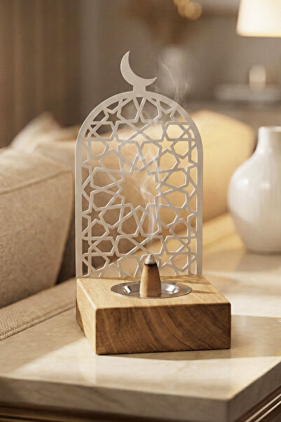 iwa concept Seljuk Star Motif Metal Wooden Incense Burner - Islamic Wall Art ...