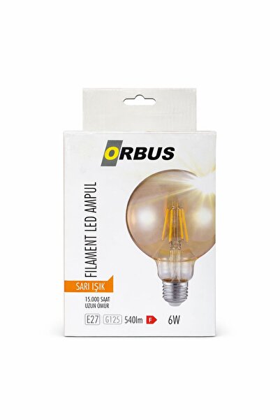 ORBUS Globe G125 Amber Ampul E27 540lm